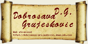 Dobrosava Grujesković vizit kartica